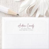 Einfaches, elegantes Paar-Rücksendeadresse (Insitu)