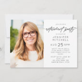 Einfaches elegantes Party-Foto Horizontal Einladung (Vorderseite)