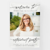 Einfaches elegantes Party Foto Willkommen Banner (Vertikal)