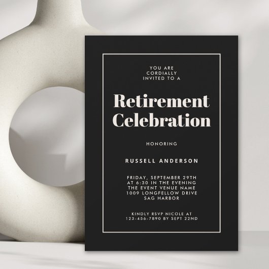 Einfaches elegantes Party für die Altersvorsorge Einladung