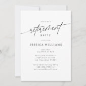 Einfaches elegantes Party für die Altersvorsorge Einladung (Vorderseite)