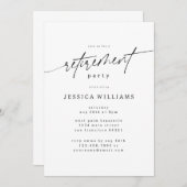 Einfaches elegantes Party für die Altersvorsorge Einladung (Vorne/Hinten)