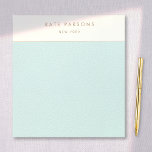 Einfaches elegantes Pastel Blue Leather Border Not Notizblock<br><div class="desc">Für zusätzliche Match-Marketing-Materialien,  individuelle Gestaltung oder Logo-Anfrage,  kontaktieren Sie mich bitte unter maurareed.designs@gmail.com und ich werde innerhalb von 24 Stunden antworten. Für den Versand,  Fragen und Preise der Karten wenden Sie sich bitte direkt an Zazzle.</div>