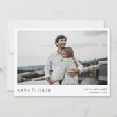 Einfaches elegantes Personalisiertes Foto Save the Date (Vorderseite)