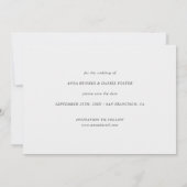 Einfaches elegantes Personalisiertes Foto Save the Date (Rückseite)