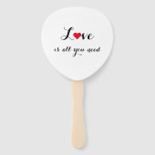 Einfaches elegantes Personalisiertes Wedding Monog Fächer (Rückseite)