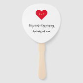 Einfaches elegantes Personalisiertes Wedding Monog Fächer (Vorderseite)