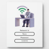 Einfaches elegantes Personalisiertes WLAN-Netzwerk Fotoplatte (Vorderseite)