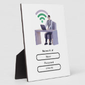 Einfaches elegantes Personalisiertes WLAN-Netzwerk Fotoplatte (Seite)