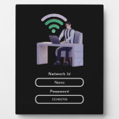 Einfaches elegantes Personalisiertes WLAN-Netzwerk Fotoplatte (Vorderseite)
