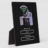 Einfaches elegantes Personalisiertes WLAN-Netzwerk Fotoplatte (Seite)
