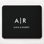 Einfaches Elegantes Professionelles Monogramm Mini Mousepad (Vorne)