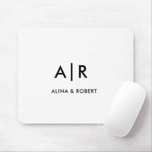 Einfaches Elegantes Professionelles Monogramm Mini Mousepad