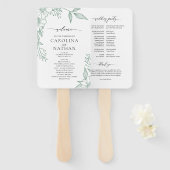 Einfaches elegantes Programm für grüne Hochzeiten  Fächer (Vorne und Hinten)