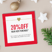 Einfaches elegantes Red White Beauty Salon Coupon