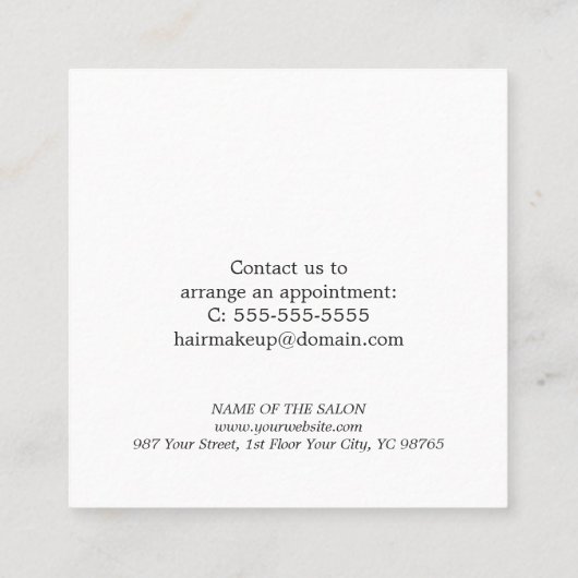 Einfaches elegantes Red White Beauty Salon Coupon (Rückseite)