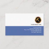 Einfaches elegantes Retro-Säulen-Konstruktionshand Visitenkarte (Rückseite)