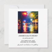 Einfaches elegantes Romantisches Foto Einladung (Rückseite)