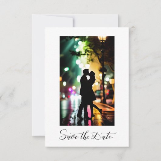 Einfaches elegantes Romantisches Foto Save The Date (Vorderseite)