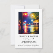 Einfaches elegantes Romantisches Foto Save The Date (Rückseite)