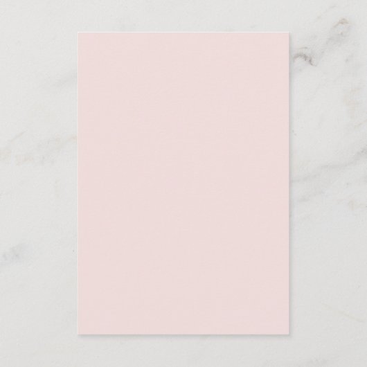 Einfaches elegantes Rosa | Angaben zum Hochzeitgas Begleitkarte (Rückseite)