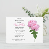 Einfaches elegantes Rosa-Brautparty Einladung (Stehend Vorderseite)