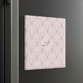 Einfaches, elegantes, rosa Glitzer-Muster Monogram Magnet