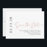 Einfaches elegantes Rosa-Kalligrafie-Schriftart Save The Date<br><div class="desc">Kann an Ihre Bedürfnisse angepasst werden,  um Ihren Anzug zu erfüllen. © Gorjo Designs. Made for you via Zazzle Plattform. // Benötigen Sie Hilfe bei der Anpassung Ihres Designs? Andere Ideen got? Kontaktieren Sie mich (Zoe) direkt.</div>