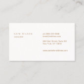 Einfaches elegantes rosa Leather Beauty Salon Visitenkarte (Rückseite)