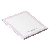 Einfaches, elegantes, rosa Leder-Rand-Notepad Notizblock (angewinkelt)