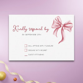 Einfaches elegantes rosa Party RSVP Karte