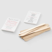 Einfaches elegantes Rosa White & Gray Wedding Prog Fächer (Non-assembled)