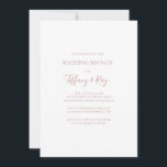 Einfaches elegantes Rose-Gold-Hochzeitsseminar Einladung<br><div class="desc">Diese schlichte, elegante Rose Gold Hochzeitsbrunch-Einladung ist perfekt für Ihre klassische, moderne Rose Goldhochzeit. Das Design besticht durch einen klassisch Vintagen minimalchischen zeitgenössischen Goldene Schriftart und eine romantische formale Kalligraphie. Es eignet sich hervorragend für Hochzeiten im Frühling, Sommer, Herbst oder Winter. Behalt es so, wie es ist, oder wählen Sie...</div>