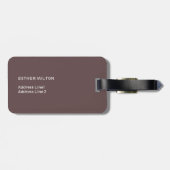 Einfaches elegantes rotes Sangria Ombre Monogramm Gepäckanhänger (Rückseite horizontal)