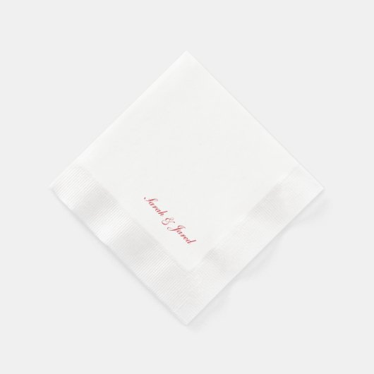 Einfaches, elegantes rotes Script mit Cocktail für Serviette (Ecke)