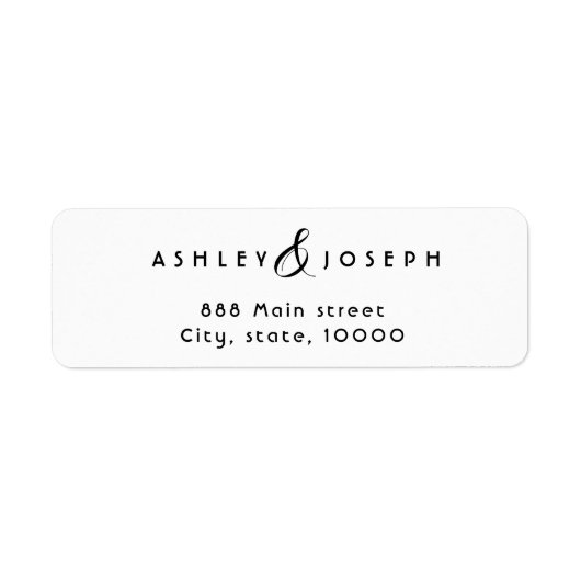 Einfaches elegantes Rücksendelabel (Vorne)