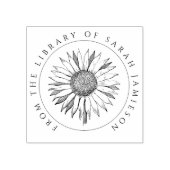 Einfaches Elegantes Rundbuch Gummistempel (Prägung)