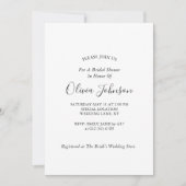 Einfaches elegantes rustikales Brautparty Einladung (Vorderseite)