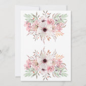 Einfaches elegantes rustikales Brautparty Einladung (Rückseite)