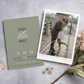 Einfaches elegantes Sage Green Foto Christliche Ho Save The Date