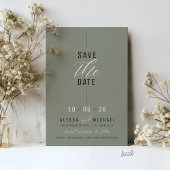 Einfaches elegantes Sage Green Foto Christliche Ho Save The Date
