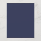 Einfaches elegantes Sapphire Blue Wedding Menü (Hinten)