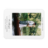 Einfaches Elegantes Save the Date Skript Hochzeits Magnet (Horizontal)