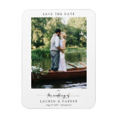 Einfaches Elegantes Save the Date Skript Hochzeits Magnet (Vertikal)
