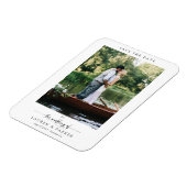 Einfaches Elegantes Save the Date Skript Hochzeits Magnet (Linke Seite)