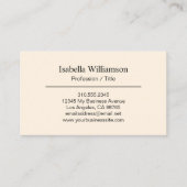 Einfaches elegantes Schwarz-Creme-Spanisches Flies Visitenkarte (Vorderseite)