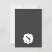 Einfaches elegantes Schwarz-Weiß-Design Einladung (Rückseite)