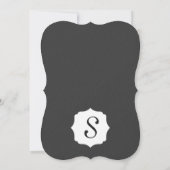 Einfaches elegantes Schwarz-Weiß-Design Einladung (Rückseite)