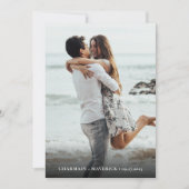 Einfaches, elegantes Schwarz-Weiß-Foto QR-Code Hoc Einladung (Vorderseite)