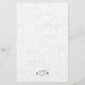 Einfaches elegantes Schwarz-Weiß-Menü (Rückseite)